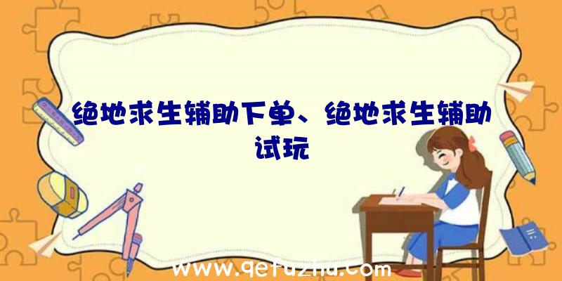 绝地求生辅助下单、绝地求生辅助试玩