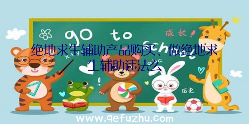 绝地求生辅助产品购买、做绝地求生辅助违法么