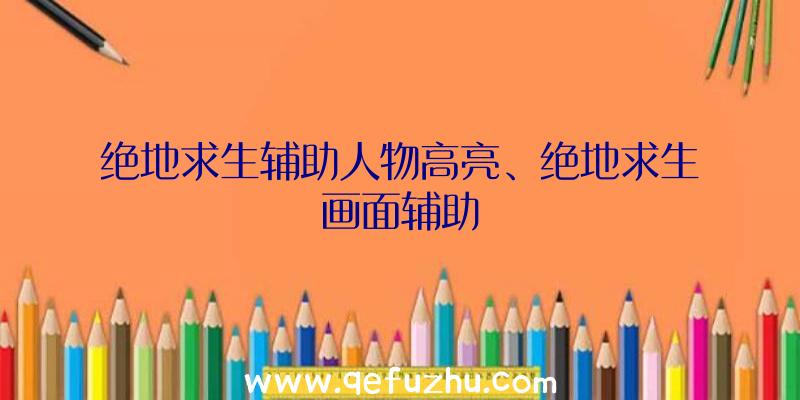 绝地求生辅助人物高亮、绝地求生画面辅助