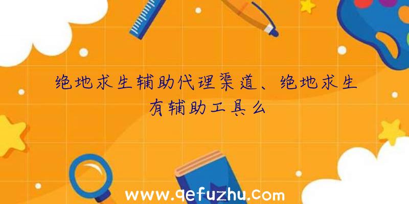 绝地求生辅助代理渠道、绝地求生有辅助工具么