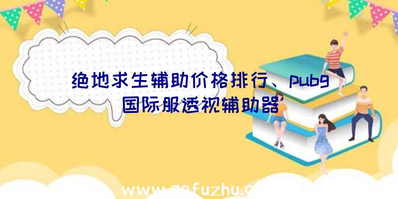 绝地求生辅助价格排行、pubg国际服透视辅助器