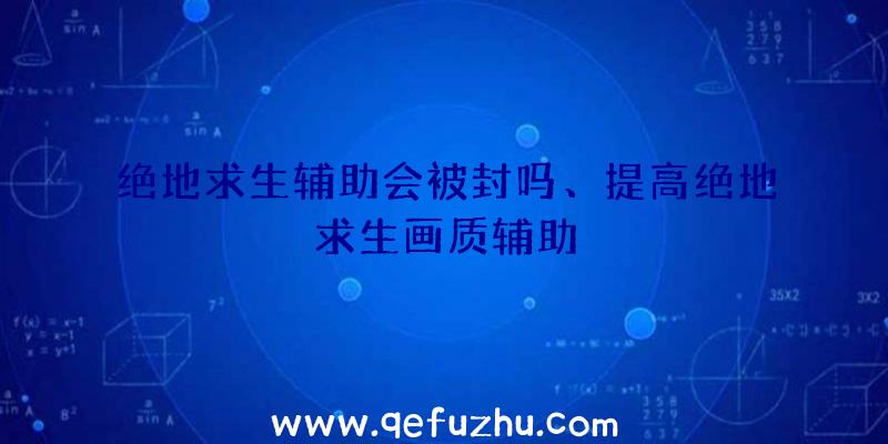 绝地求生辅助会被封吗、提高绝地求生画质辅助