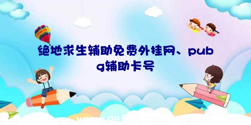 绝地求生辅助免费外挂网、pubg辅助卡号