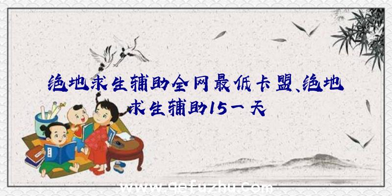 绝地求生辅助全网最低卡盟、绝地求生辅助15一天