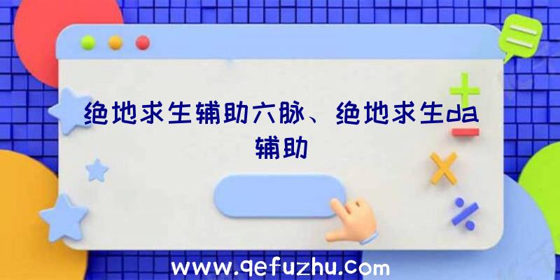 绝地求生辅助六脉、绝地求生da辅助