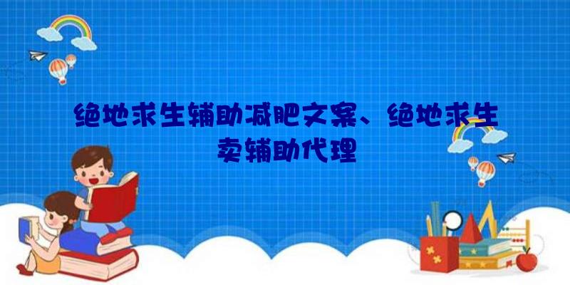 绝地求生辅助减肥文案、绝地求生卖辅助代理