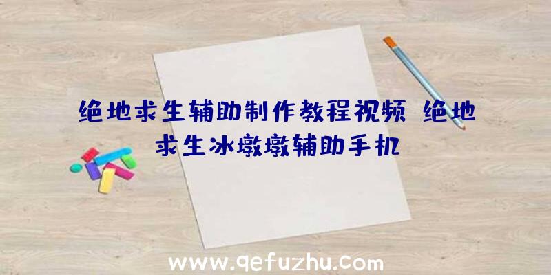 绝地求生辅助制作教程视频、绝地求生冰墩墩辅助手机