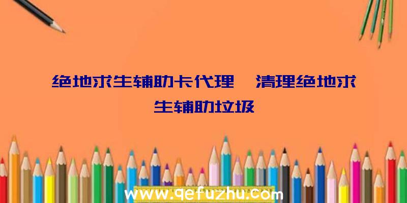 绝地求生辅助卡代理、清理绝地求生辅助垃圾