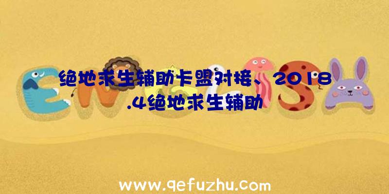 绝地求生辅助卡盟对接、2018.4绝地求生辅助