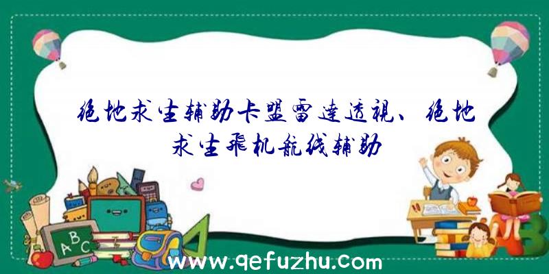 绝地求生辅助卡盟雷达透视、绝地求生飞机航线辅助