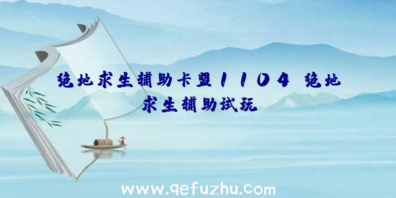 绝地求生辅助卡盟1104、绝地求生辅助试玩