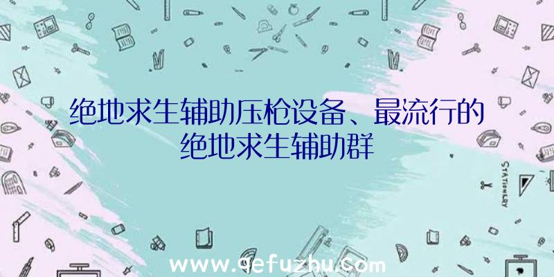 绝地求生辅助压枪设备、最流行的绝地求生辅助群