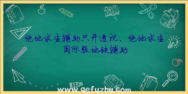 绝地求生辅助只开透视、绝地求生国际服地铁辅助