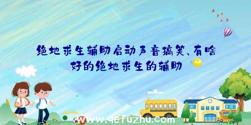 绝地求生辅助启动声音搞笑、有啥好的绝地求生的辅助