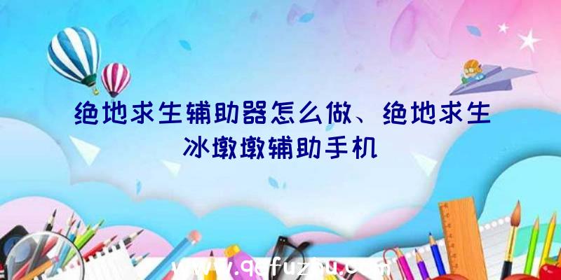 绝地求生辅助器怎么做、绝地求生冰墩墩辅助手机