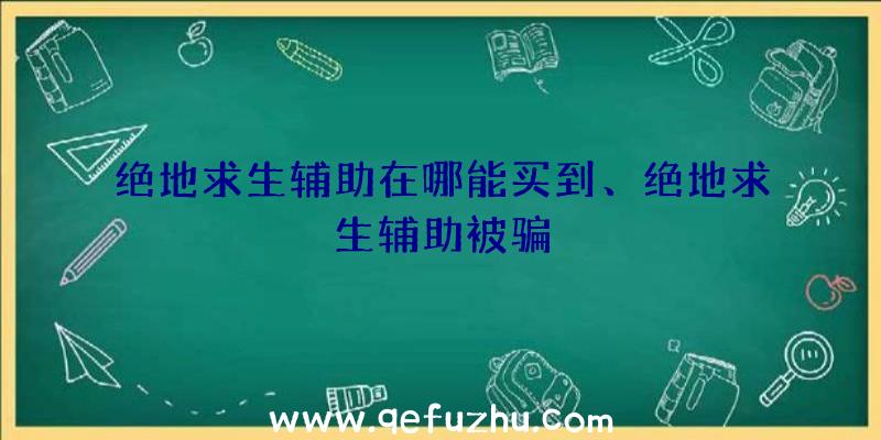 绝地求生辅助在哪能买到、绝地求生辅助被骗