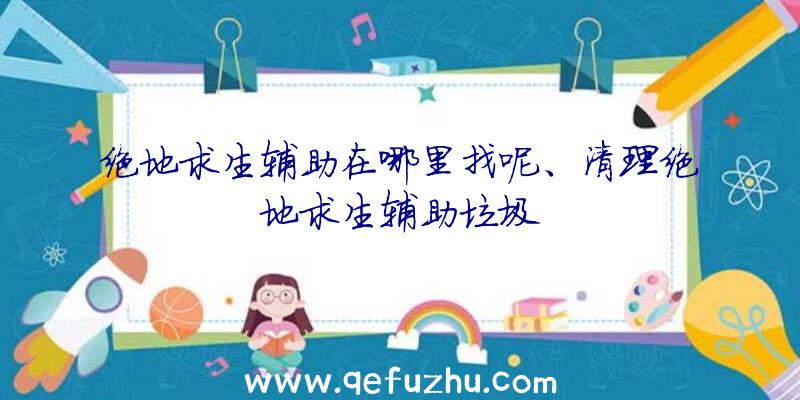 绝地求生辅助在哪里找呢、清理绝地求生辅助垃圾