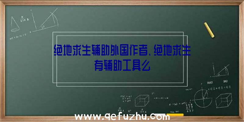 绝地求生辅助外国作者、绝地求生有辅助工具么