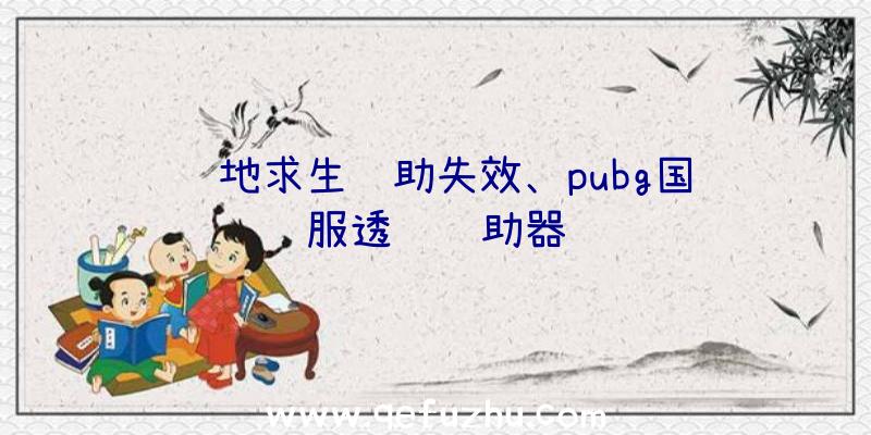 绝地求生辅助失效、pubg国际服透视辅助器