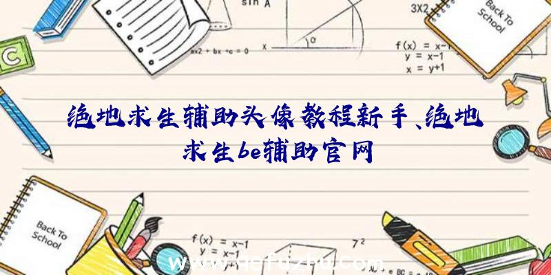 绝地求生辅助头像教程新手、绝地求生be辅助官网