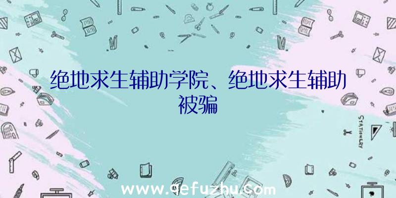 绝地求生辅助学院、绝地求生辅助被骗