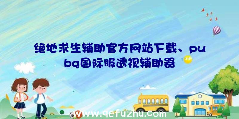 绝地求生辅助官方网站下载、pubg国际服透视辅助器