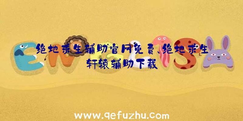 绝地求生辅助官网免费、绝地求生轩辕辅助下载