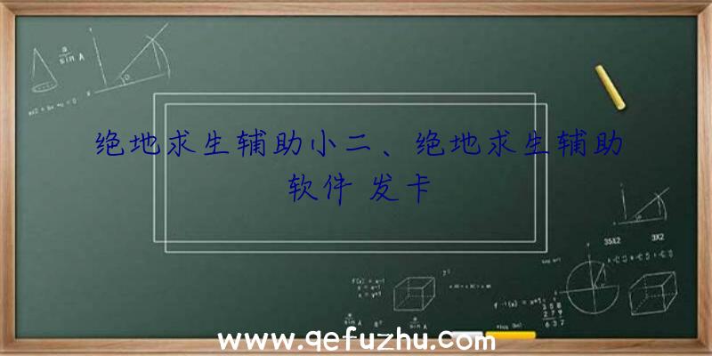 绝地求生辅助小二、绝地求生辅助软件