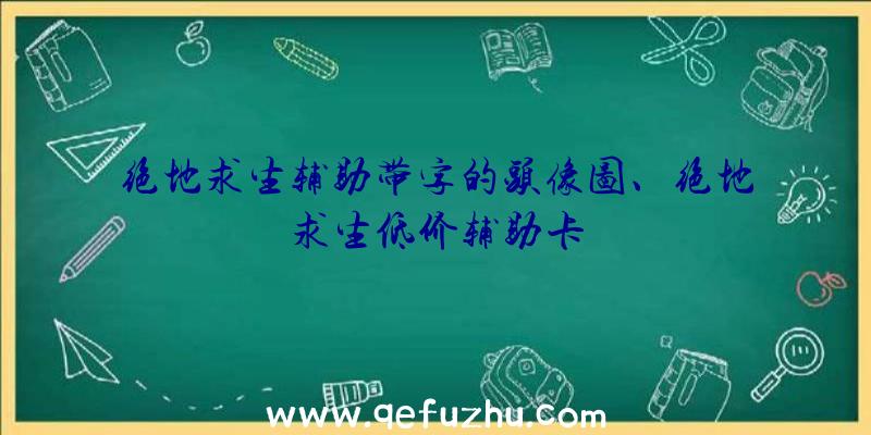 绝地求生辅助带字的头像图、绝地求生低价辅助卡