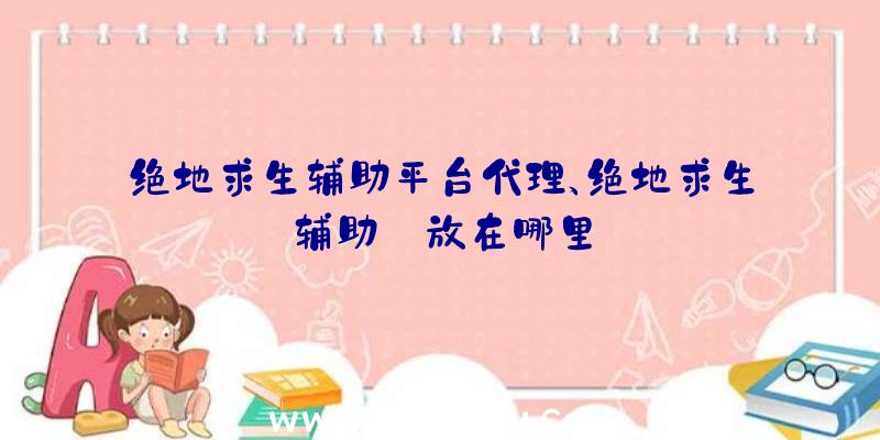 绝地求生辅助平台代理、绝地求生辅助