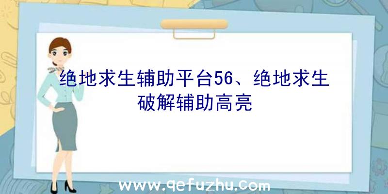 绝地求生辅助平台56、绝地求生破解辅助高亮