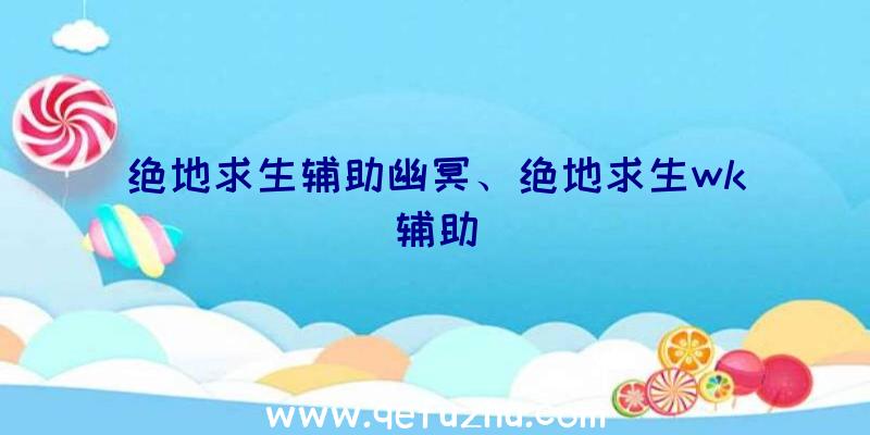 绝地求生辅助幽冥、绝地求生wk辅助