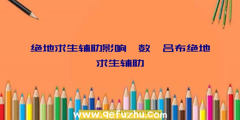 绝地求生辅助影响帧数、吕布绝地求生辅助