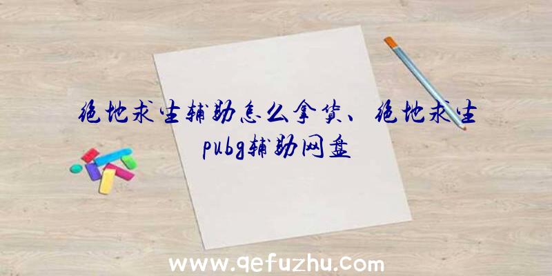 绝地求生辅助怎么拿货、绝地求生pubg辅助网盘