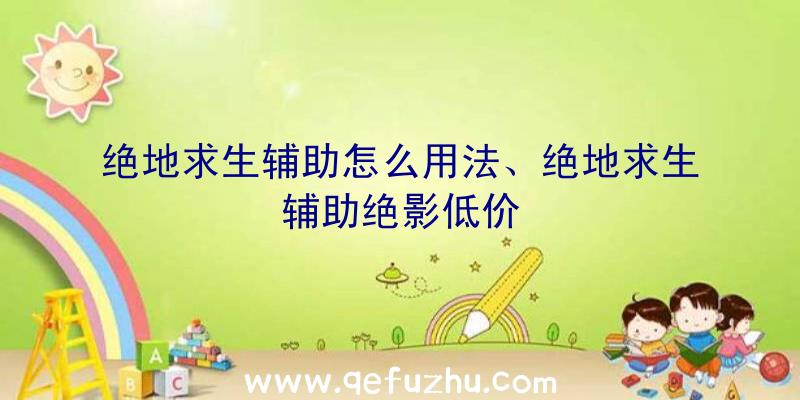 绝地求生辅助怎么用法、绝地求生辅助绝影低价