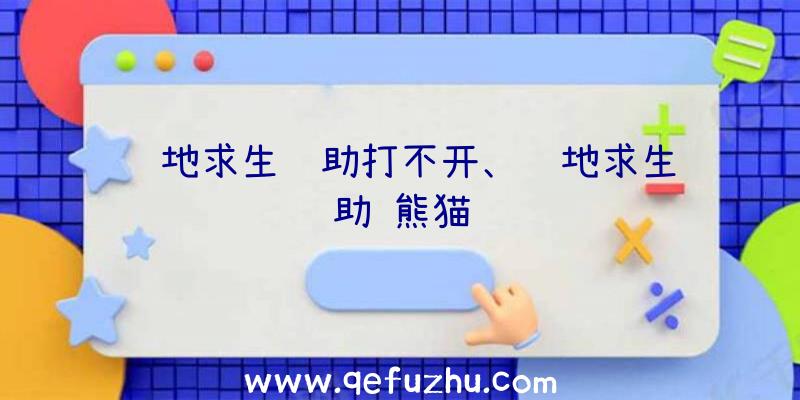 绝地求生辅助打不开、绝地求生辅助