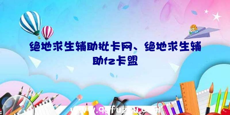 绝地求生辅助批卡网、绝地求生辅助fz卡盟