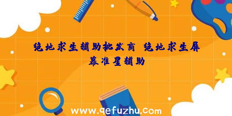 绝地求生辅助批发商、绝地求生屏幕准星辅助