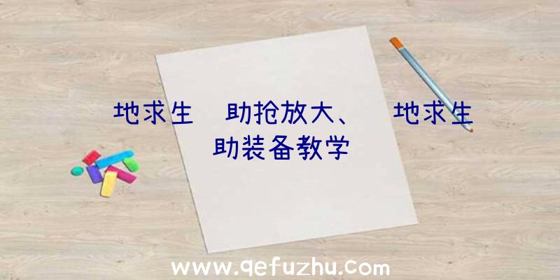 绝地求生辅助抢放大、绝地求生辅助装备教学