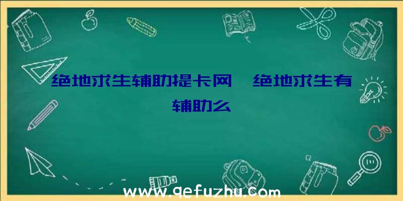 绝地求生辅助提卡网、绝地求生有辅助么