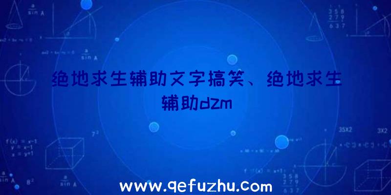 绝地求生辅助文字搞笑、绝地求生辅助dzm