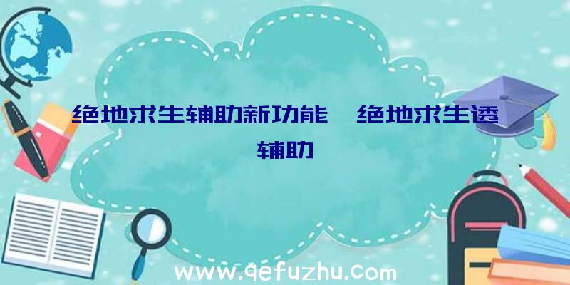 绝地求生辅助新功能、绝地求生透辅助