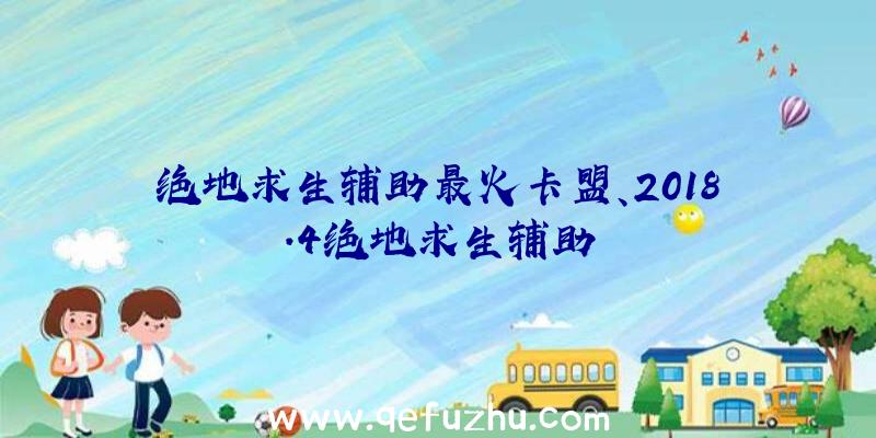 绝地求生辅助最火卡盟、2018.4绝地求生辅助