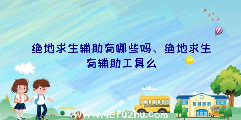 绝地求生辅助有哪些吗、绝地求生有辅助工具么