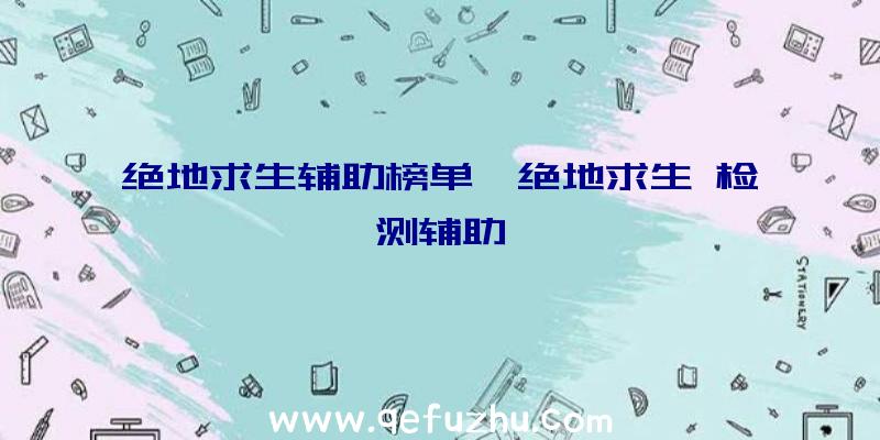 绝地求生辅助榜单、绝地求生