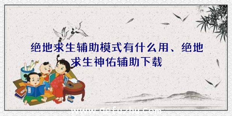 绝地求生辅助模式有什么用、绝地求生神佑辅助下载