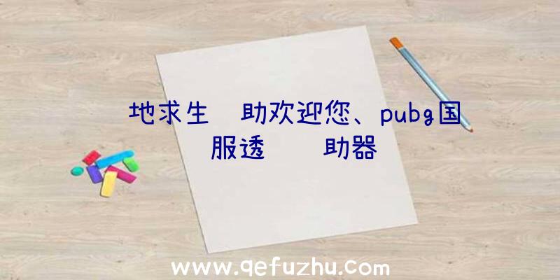 绝地求生辅助欢迎您、pubg国际服透视辅助器