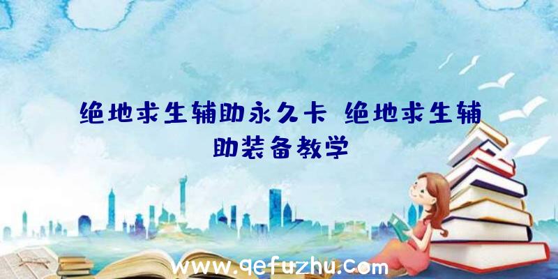 绝地求生辅助永久卡、绝地求生辅助装备教学