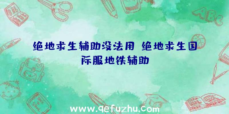 绝地求生辅助没法用、绝地求生国际服地铁辅助