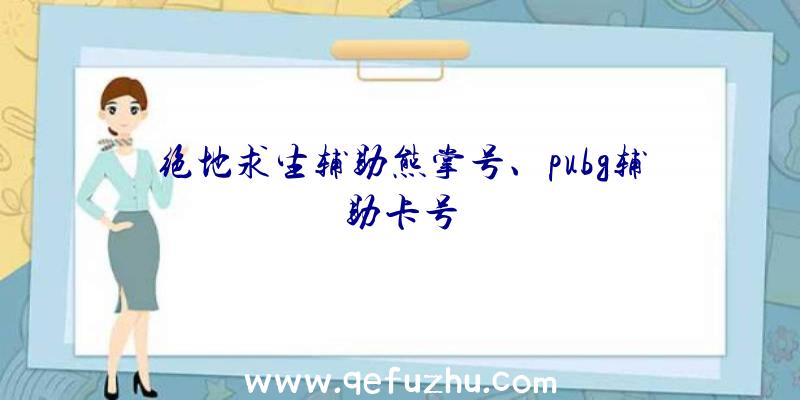 绝地求生辅助熊掌号、pubg辅助卡号